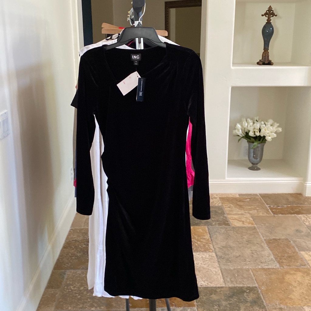 I.N.C. Velvet Dress - Black - Size Medium.